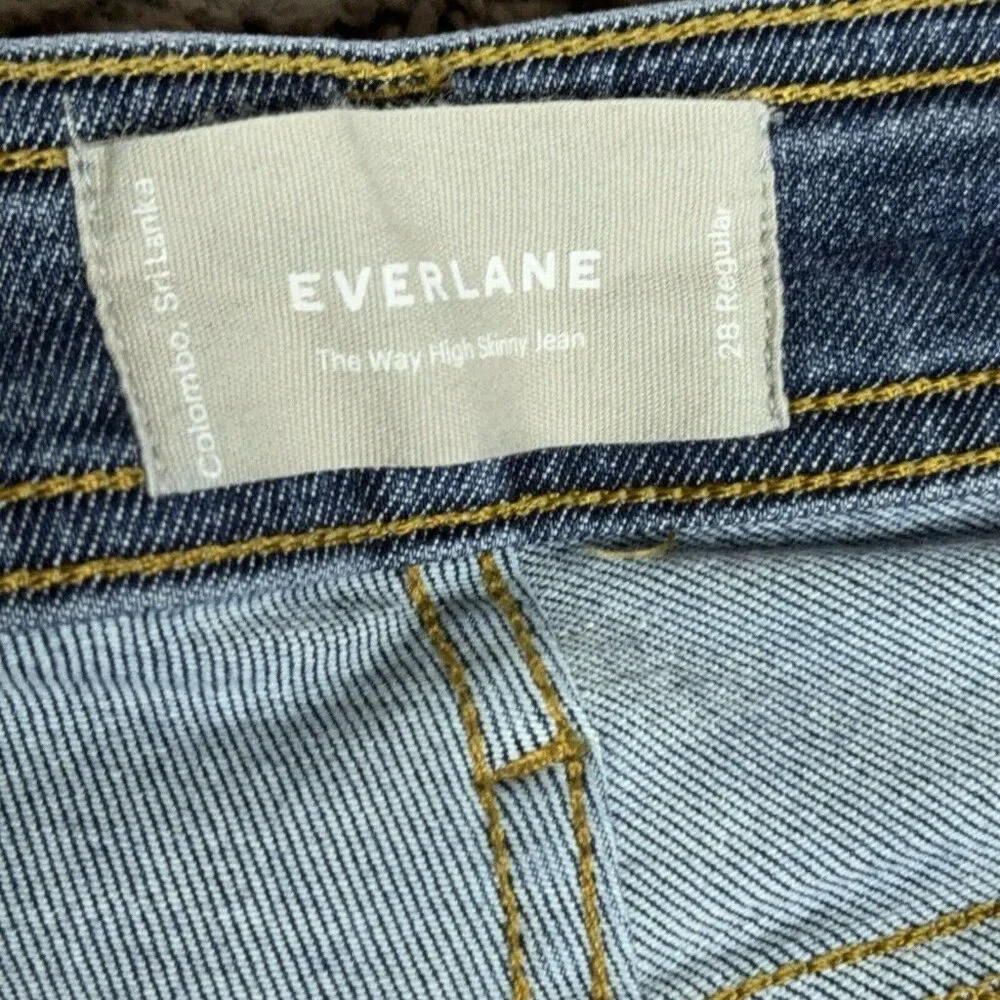 Womens Everlane Jeans The Way High Skinny 28 Reg Medium Wash Eco Modern Organic - Picture 10 of 12